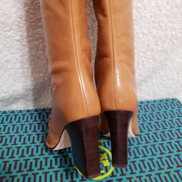 Tory Burch Perrine Leather Heeled Tall Boots
